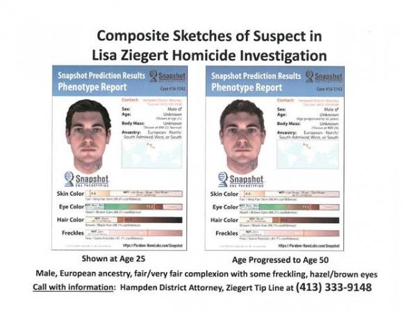 A profile sketch of Lisa Ziegert's killer based on DNA recovered from her body. (Hampden District Attorney's Office)
