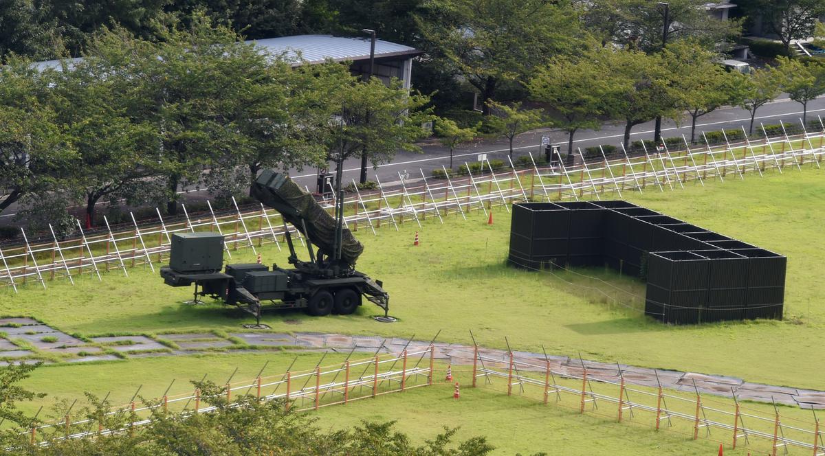 A Japanese Self-Defence Force Patriot Advanced Capability-3 (PAC-3) missile launcher is seen at its position in the Defence Ministry headquarters in Tokyo on September 15, 2017. North Korea launched a ballistic missile over Japan on September 15, which seems to have fallen on the Pacific Ocean, the Japanese government said in its official alert system. (TOSHIFUMI KITAMURA/AFP/Getty Images)