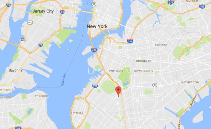 Approximate location of Mordechai Halpern's home in Kensington, Brooklyn. (Screenshot via Google Maps)