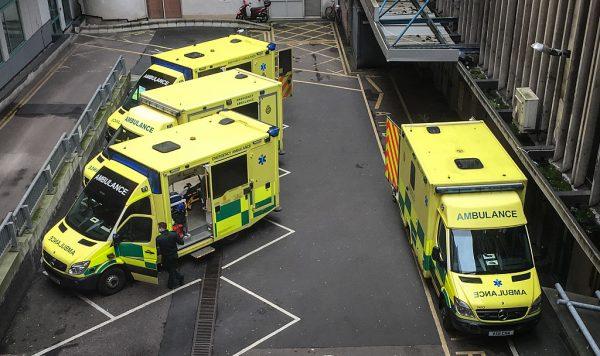 Ambulances wait outside the Accident and Emergency department of the Bristol Royal Infirmary on Jan. 10, 2017 ,in Bristol, England. (Matt Cardy/Getty Images)