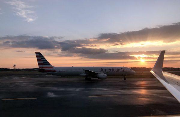 An American Airlines planes taxis on November 10, 2017, at Ronald Reagan Washington National Airport in Arlington, Virginia, 3 miles (5 km) south of downtown Washington, DC. (Daniel Slim/AFP/Getty Images)