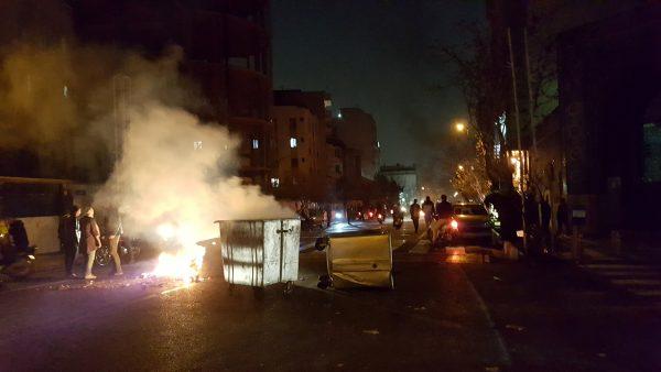 People protest in Tehran, Iran Dec. 30, 2017 in this picture obtained from social media. (Reuters)