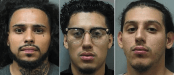L-R: Jose Canales-Yanez, Roger Garcia, Edgar Garcia-Gaona. (Police booking photos via Montgomery County Police Department)