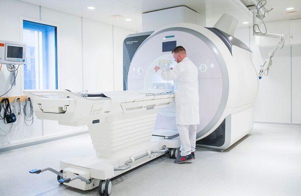 An MRI scanner at the Huddinge hospital, south-west of Stockholm, on April 15, 2016. (Jonathan Nackstrand/AFP/Getty Images)