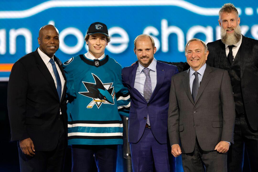 San Jose Sharks Select Boston University Center Macklin Celebrini With