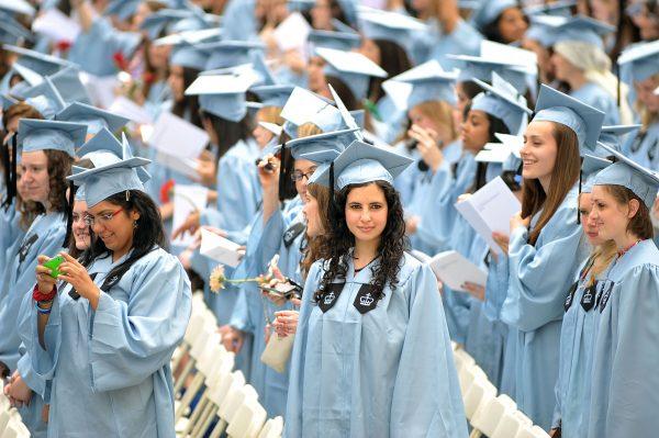 Commencement at Barnard College, a famous women’s college in New York, on May 17, 2010. (Slaven Vlasic/Getty Images)