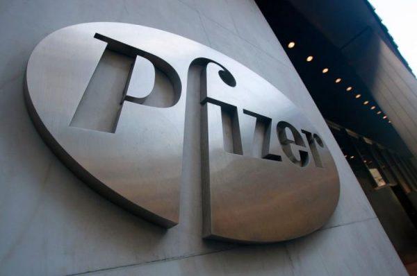 A Pfizer sign outside of their headquarters. In 2009, Pfizer paid $68 billion in cash and common stock for Wyeth Inc. (Mario Tama/Getty Images)
