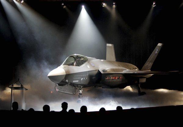 The Lockheed Martin F-35 Joint Strike Fighter is shown after it was unveiled in a ceremony in Fort Worth, Texas in this July 7, 2006, file photo. Experts have expressed growing concern for the risks of cyberattack on the U.S. manufacturing industry supply chains which are responsible for equipping the U.S. military. (AP Photo/LM Otero)