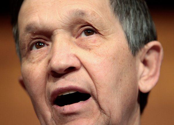 Former U.S. Rep. Dennis Kucinich speaks during a news conference on Capitol Hill in Washington, on March 17, 2010. (Alex Wong/Getty Images)