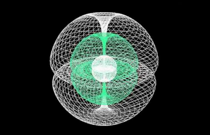 The nested torus structure suggested by Dr. Dirk Meijer for the mental field connected to the brain. (Courtesy of Dr. Dirk Meijer)