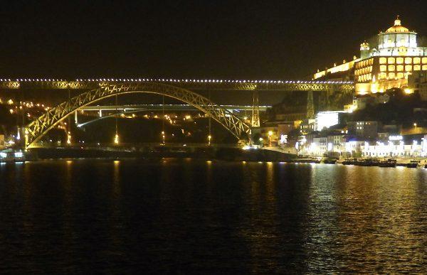 The Eiffel-designed bridges at night. (Manos Angelakis)