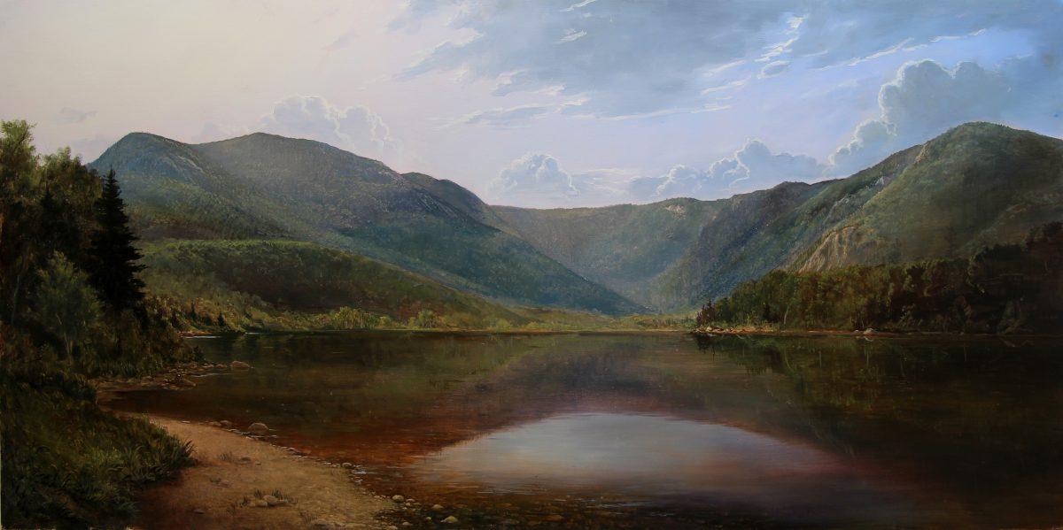 "The Basin in Evans Notch," by Lauren Sansaricq. Oil on panel, 24 inches by 48 inches. (Courtesy of Lauren Sansaricq)