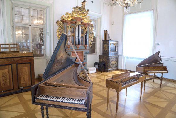 Musical instruments at the Mozart Residence museum. (Mohammad Reza Amirinia)
