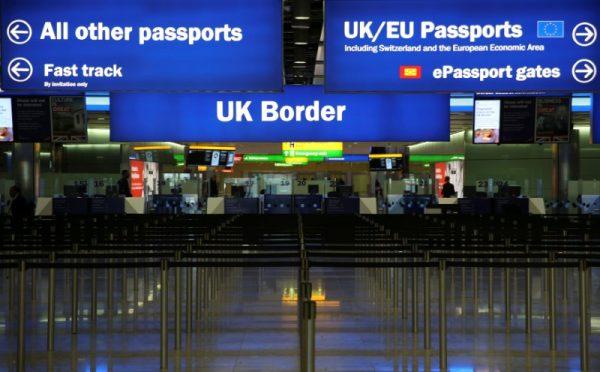 UK Border control in Terminal 2 at Heathrow Airport in London on June 4, 2014. (Reuters/Neil Hall/File Photo)