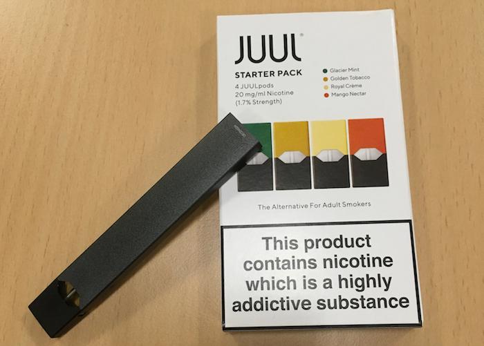 Juul e-cigarette starter pack is seen in this picture illustration taken July 16, 2018. (Martinne Geller/Reuters)