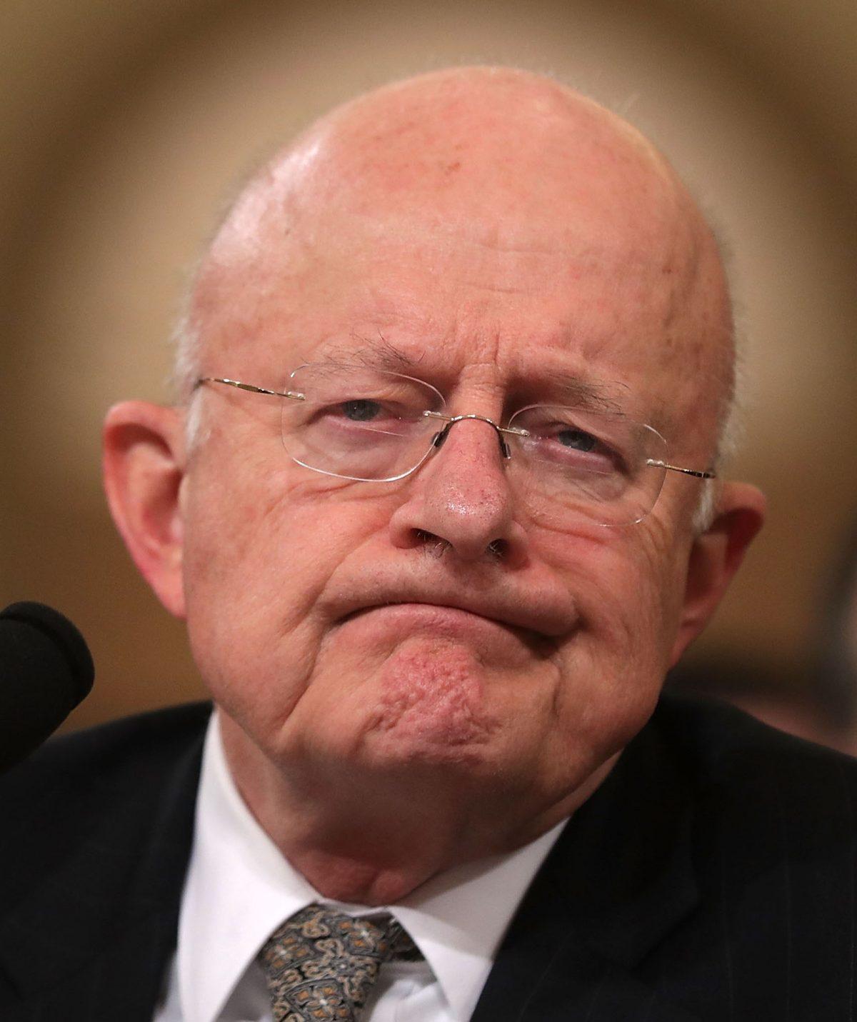 Director of National Intelligence James Clapper on Nov. 17, 2016. Clapper leaked information to CNN, after which he publicly condemned the leaks. (Alex Wong/Getty Images)
