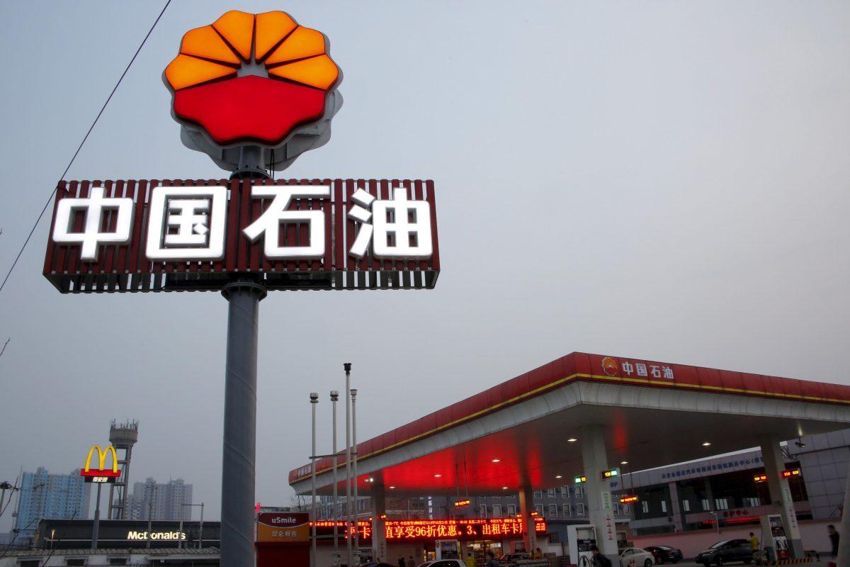 A gas station belonging to the state-owned oil company, PetroChina, in Beijing, on March 21, 2016. (Kim Kyung-Hoon/Reuters)