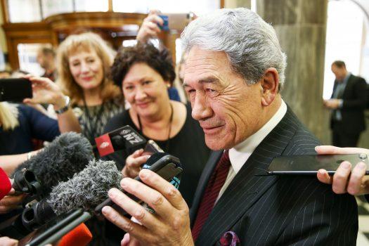 Former Deputy Prime Minister Winston Peters at Parliament in Wellington, New Zealand, on Oct. 16, 2018. (Hagen Hopkins/Getty Images)