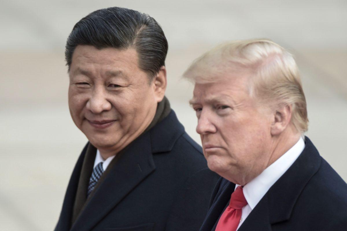 President Donald Trump and Chinese leader Xi Jinping in Beijing on Nov. 9, 2017. (FRED DUFOUR/AFP/Getty Images)