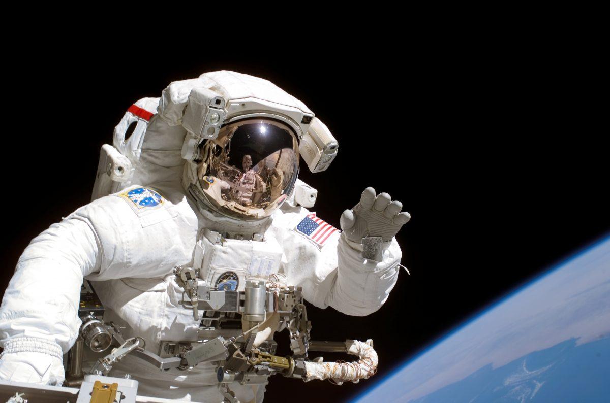American astronaut Joseph Tanner during a space walk as part of the STS-115 mission to the International Space Station on September 2006. (NASA/Getty Images)