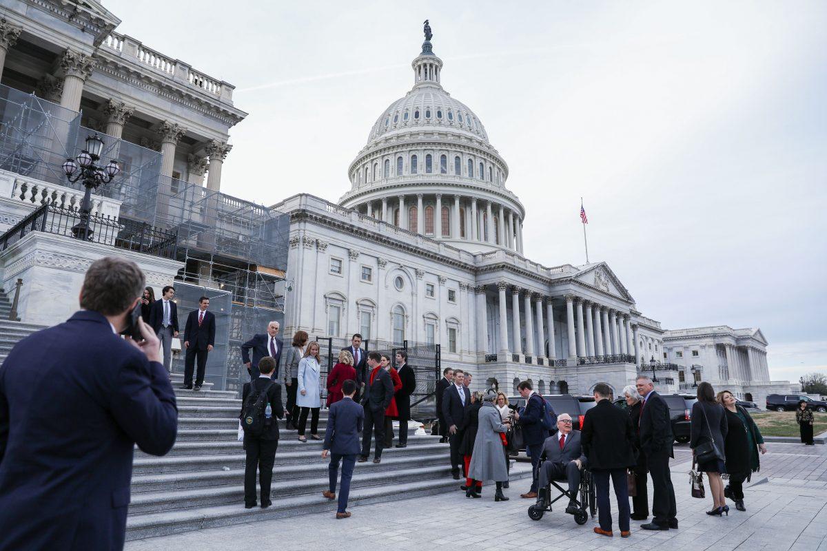 People after the 116th Congress swearing-in on Jan. 3, 2019. (Samira Bouaou/The Epoch Times)