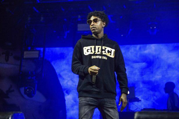 21 Savage performs at the Voodoo Music Experience in City Park in New Orleans on Oct. 28, 2018. (Amy Harris/Invision/AP)