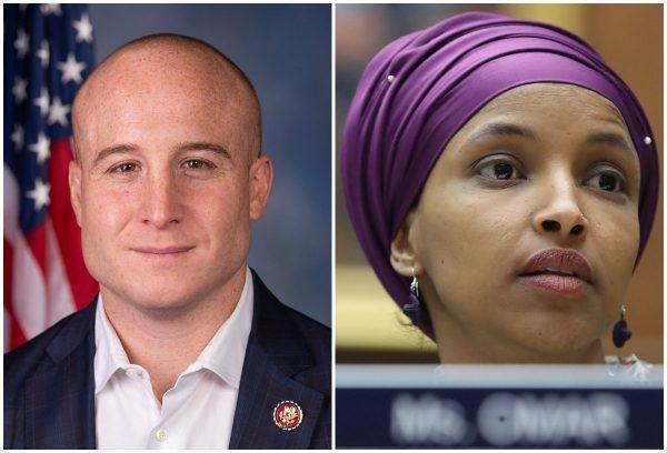 Rep. Max Rose apologized to his Jewish constituents for Rep. Ilhan Omar's anti-semitic comments. (United States House of Representatives and Mark Wilson/Getty Images)