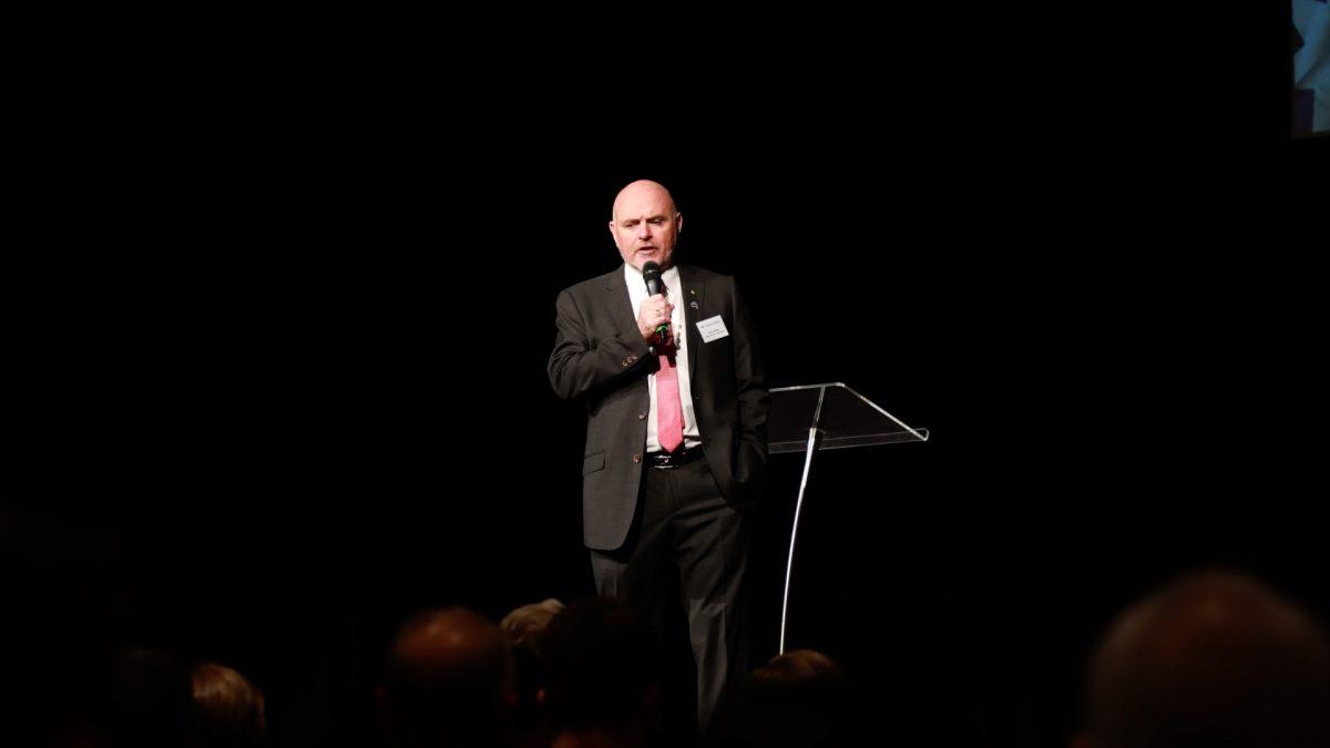 Kevin Bailey AM, Victorian Senate candidate, speaks at the 2019 Victorian State Conference in Melbourne, Australia on March 30. (Grace Yu/Epoch Times)