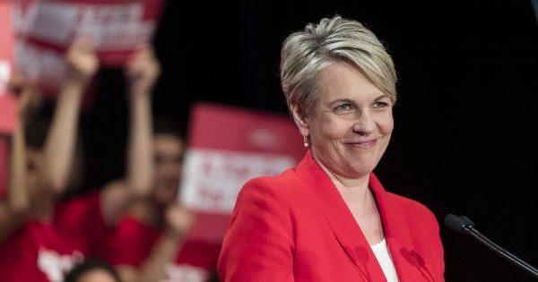 Tanya Plibersek addresses a 2019 Federal Election Volunteer Rally in Burwood in Sydney, Australia on April 14, 2019. (Brook Mitchell/Getty Images)