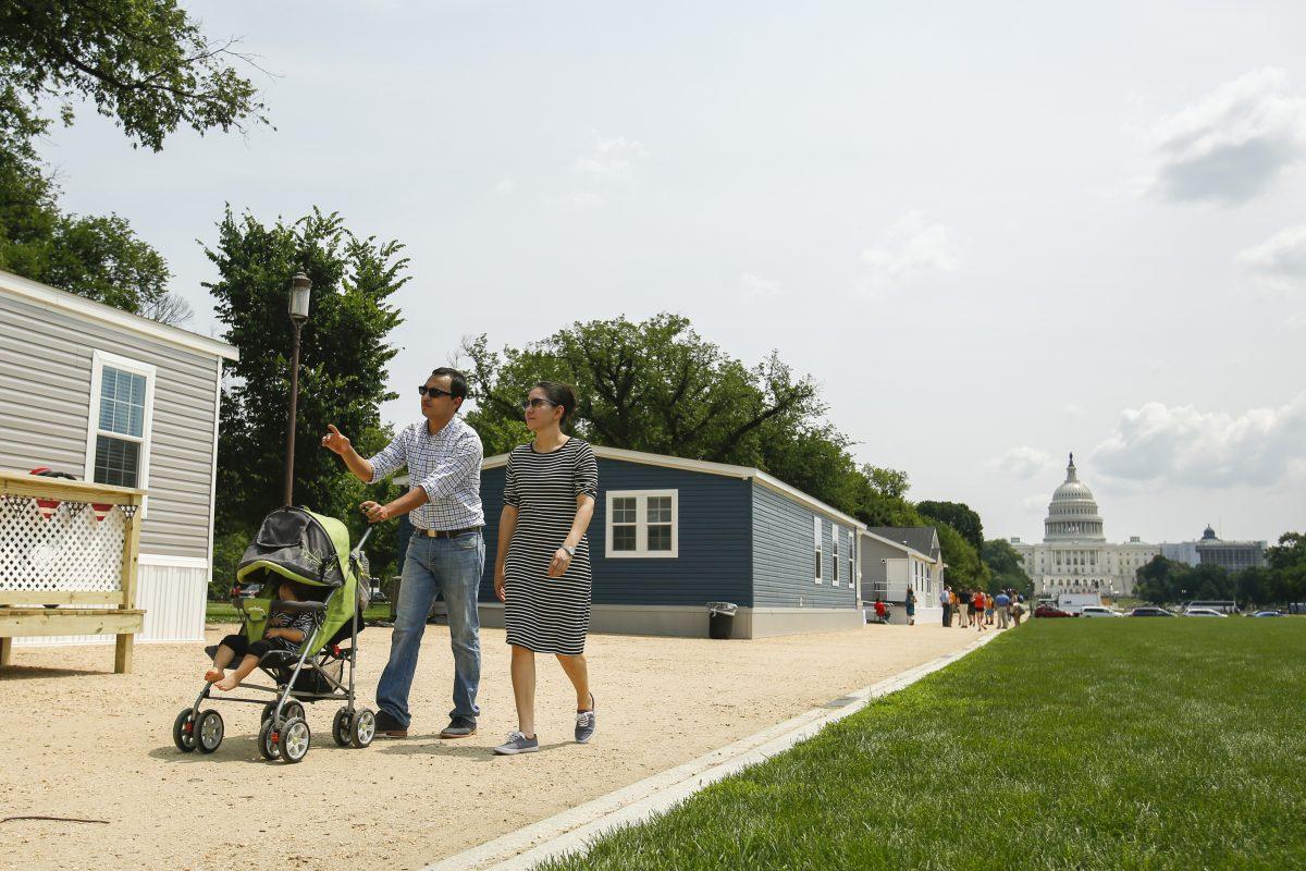 The Innovative Housing Showcase on the National Mall in Washington on June 1, 2019. (Samira Bouaou/The Epoch Times)