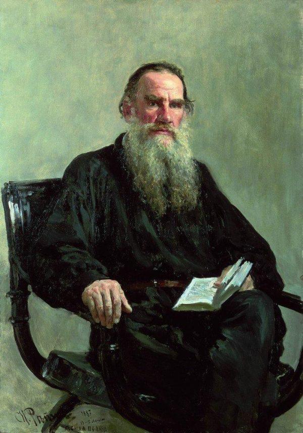 Portrait of Leo Tolstoy, 1887, by Ilya Repin. Oil on canvas. Tretyakov Gallery, Moscow. (Public Domain)