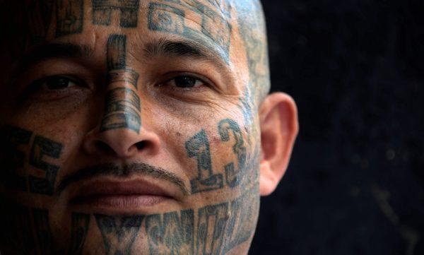A member of the MS-13 gang in Chalatenango prison, north of San Salvador, on March 29, 2019. (Marvin RecinosAFP/Getty Images)