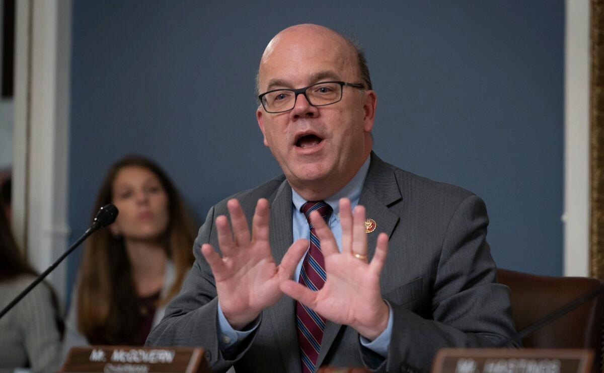 House Rules Committee Chairman Jim McGovern (D-Mass.) presides over a markup of the impeachment process resolution at the U.S. Capitol in Washington on Oct. 30, 2019. (J. Scott Applewhite/AP Photo)