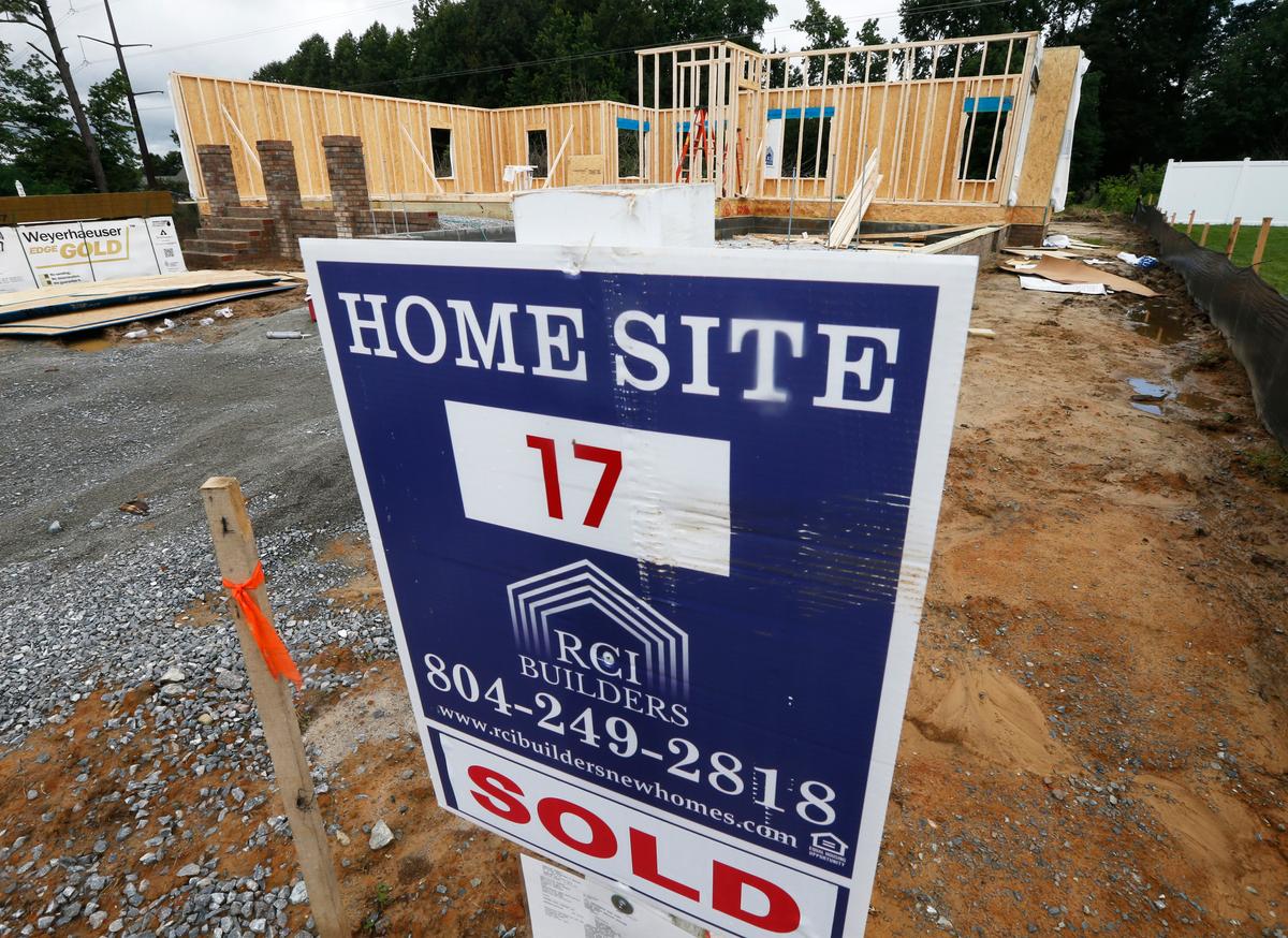 A new home is under construction in Mechanicsville, Va., on June 13, 2019. (Steve Helber/AP Photo)