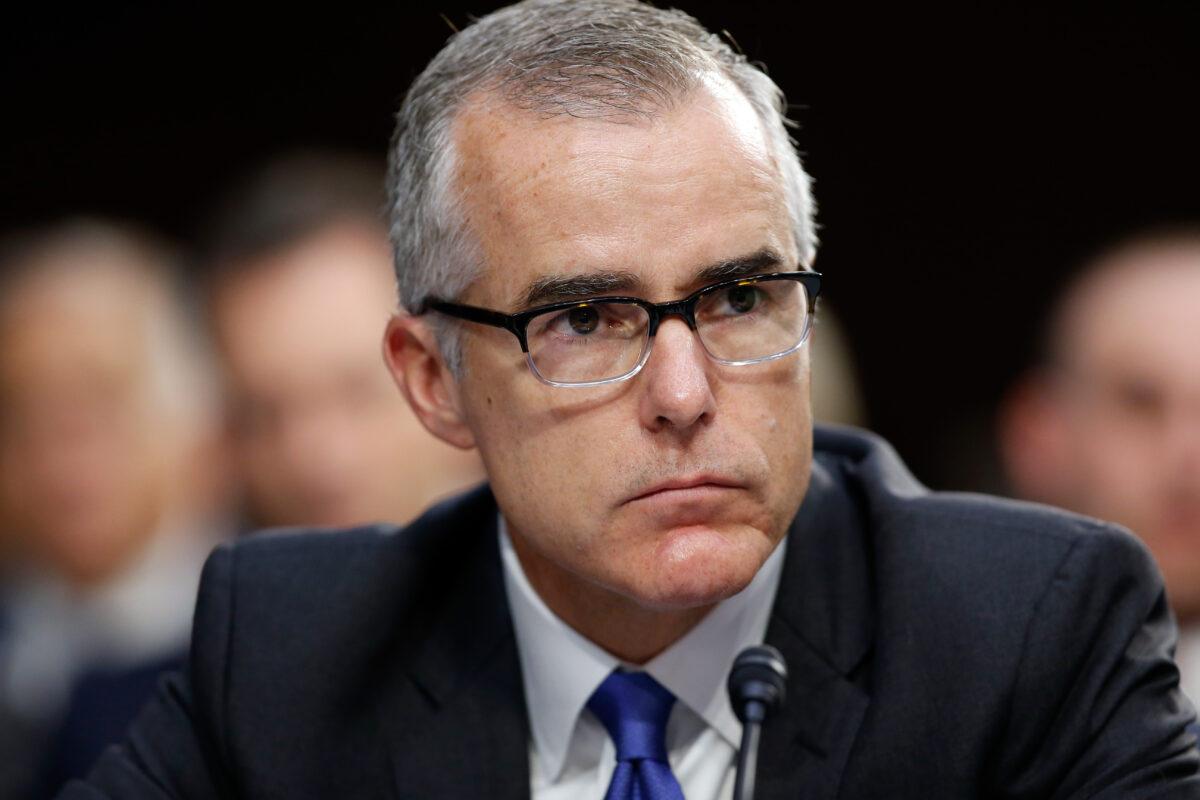 Then-FBI Acting Director Andrew McCabe listens during a Senate Intelligence Committee hearing on Capitol Hill in Washington on June 7, 2017. (Alex Brandon/AP Photo)