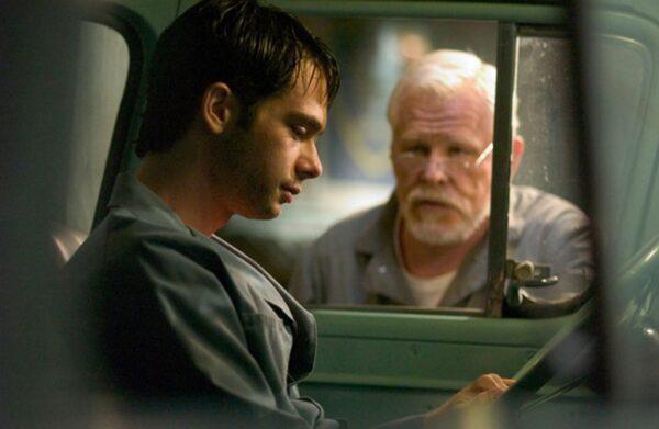 Scott Mechlowicz (L) and Nick Nolte in “Peaceful Warrior.” (Lionsgate/Universal Pictures)