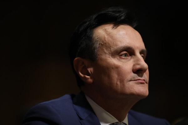 Pascal Soriot, executive director and CEO of AstraZeneca, testifies to Congress in Washington on Feb. 26, 2019. (Win McNamee/Getty Images)