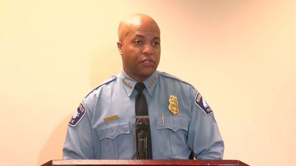 Minneapolis Police Chief Medaria Arradondo speaks during a press conference in Minneapolis, Minn., on May 26, 2020. (Courtesy of WCCO)