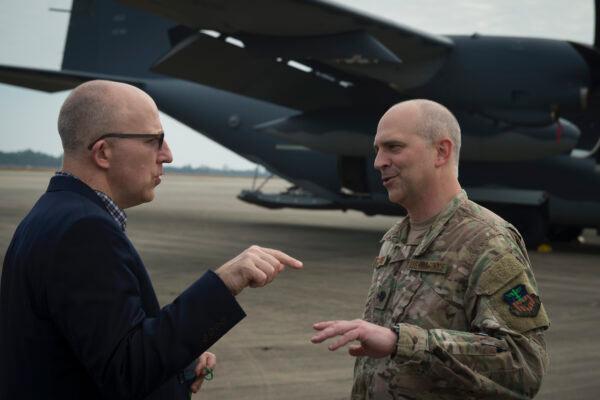 Mark Mitchell, acting assistant secretary of defense (Special Operations/Low-Intensity Conflict), tours a 1st Special Operations Group Detachment 2 AC-130J Ghostrider at Hurlburt Field, Fla., on Nov. 30, 2017. (U.S. Air Force photo by Airman 1st Class Joseph Pick)