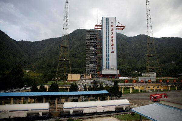 The launchpad at the Xichang Satellite Launch Center the day before the BeiDou-3 satellite, the final satellite of China's BeiDou Navigation Satellite System, was set to launch in Sichuan Province, China, on June 15, 2020. (Carlos Garcia Rawlins/Reuters)