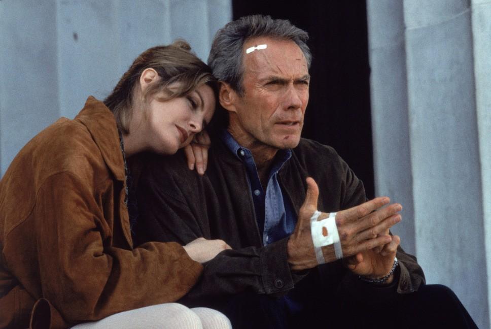 Agents Lilly Raines (Rene Russo) and Frank Horrigan (Clint Eastwood) in "In the Line of Fire." (Columbia Pictures)