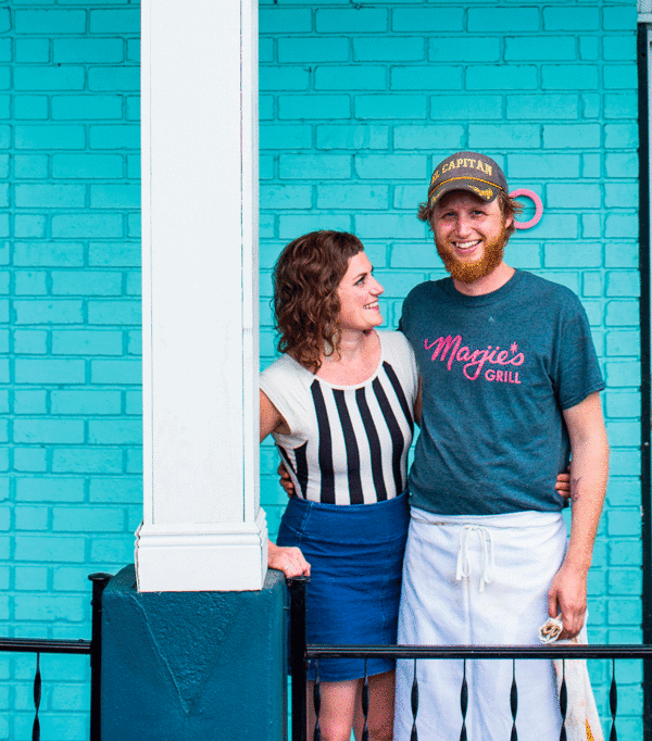 Caitlin Carney and Marcus Jacob of Marjie's Grill in New Orleans, La. (Photo from the book "Serial Griller")