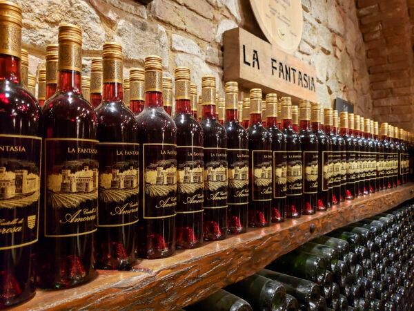 One of Castello di Amorosa’s bestselling wines is La Fantasia. (Ilene Eng/The Epoch Times)