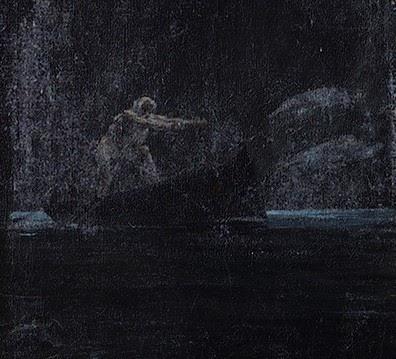 Charon’s ferry, coming to transport the dead to their final judgment, in a detail from the painting “Souls on the Banks of the Acheron.” (Public Domain)