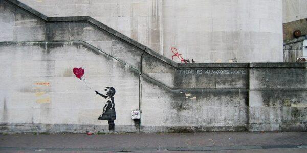 Banksy’s “Girl with Balloon” version in South Bank. (CC BY-SA 2.0)