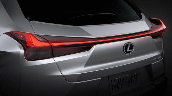 The distinct connected tail lamps that also works as a lip spoiler. (Courtesy of Lexus)