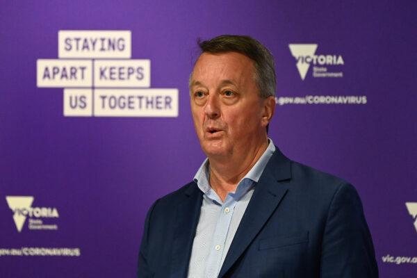 Victorian Minister for Mental Health, Martin Foley at a press conference at Treasury Theatre, in Melbourne, Australia on July 13, 2020. (Quinn Rooney/Getty Images)