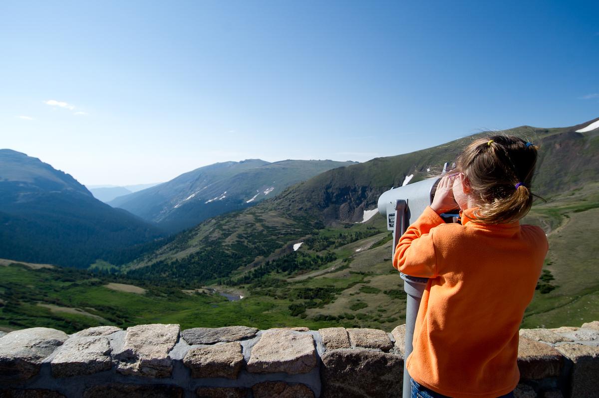 Taking in the view at the Alpine Visitor Center in Rocky Mountain National Park on Trail Ridge Road. (Davis Tilley Photography)