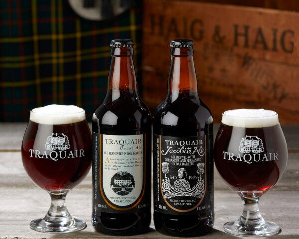 Traquair House Brewery's House Ale and Jacobite Ale. (Courtesy of Merchant du Vin)