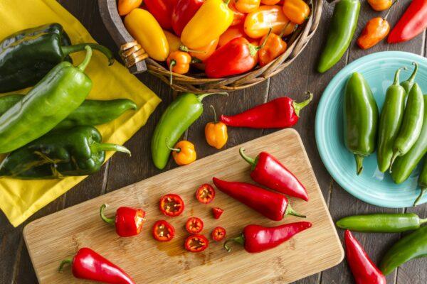 Different peppers carry different signature taste prints. Habaneros are known for their fruity, floral flavors; jalapeños tend to be herbaceous; Thai chiles have an earthy flavor; Tabasco peppers have a slight smoky taste. (Teri Virbickis/Shutterstock)